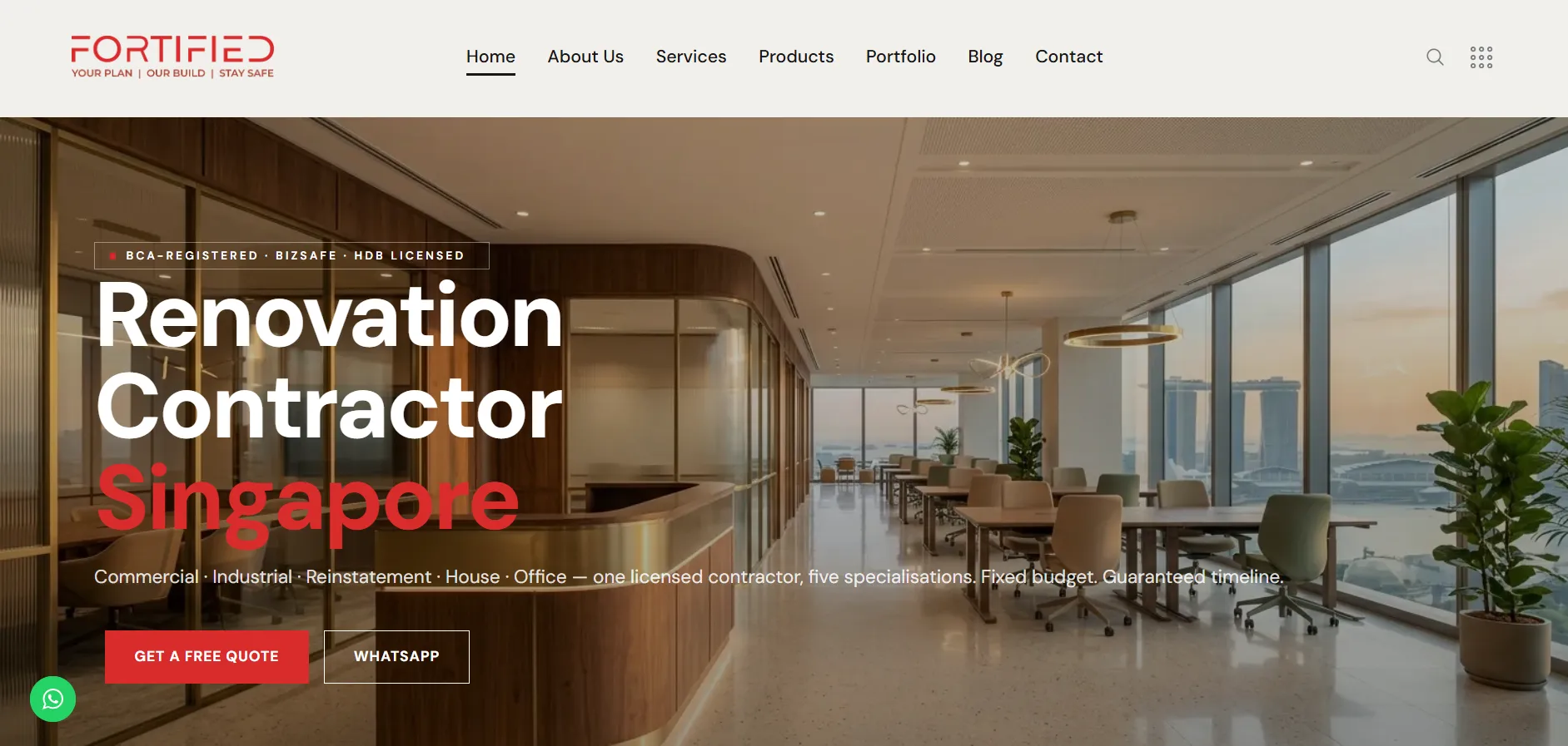 Fortified renovation contractor website