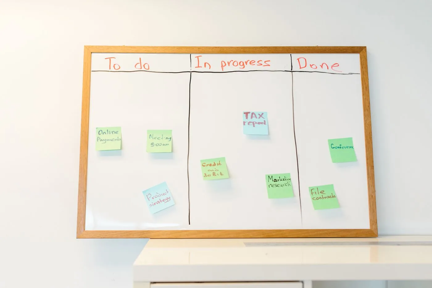 SEO strategy planning with content calendar on whiteboard