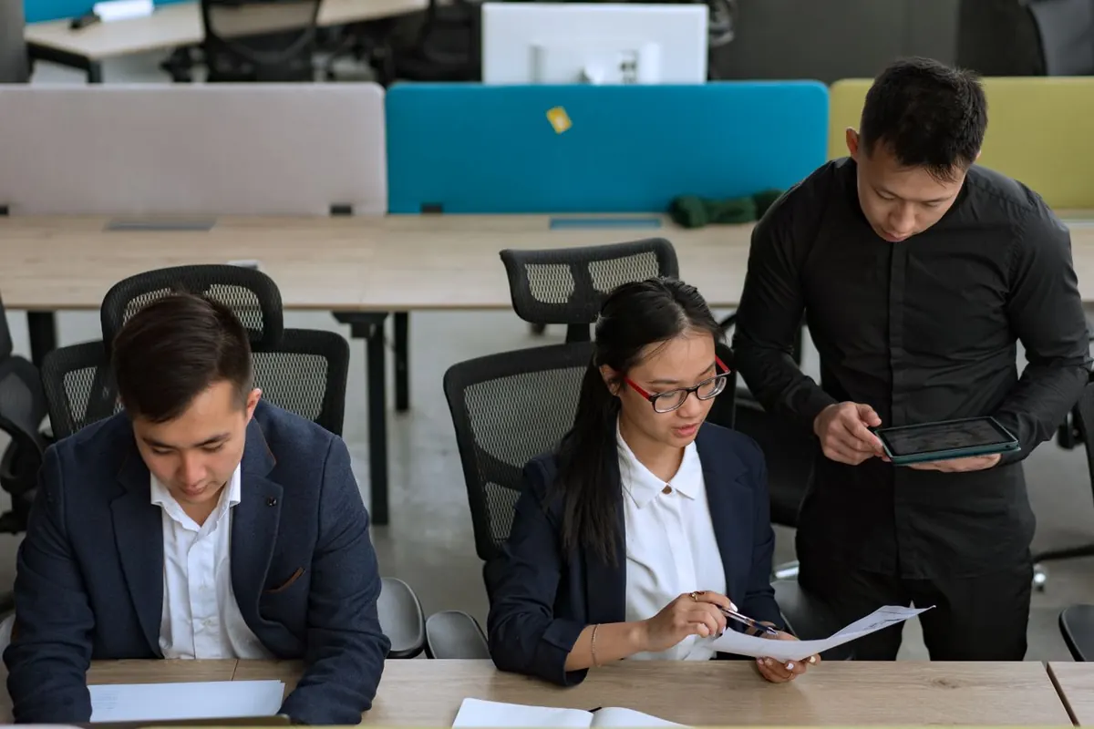 Corporate website planning session in a Singapore office
